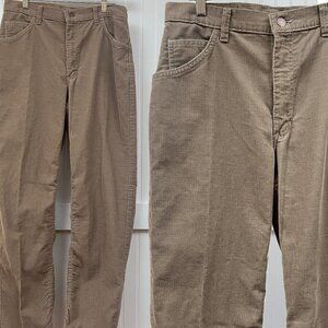 Genuine Roebucks Corduroy Pants Men's Brown Straight Leg 32X30 Vintage 80s 70s